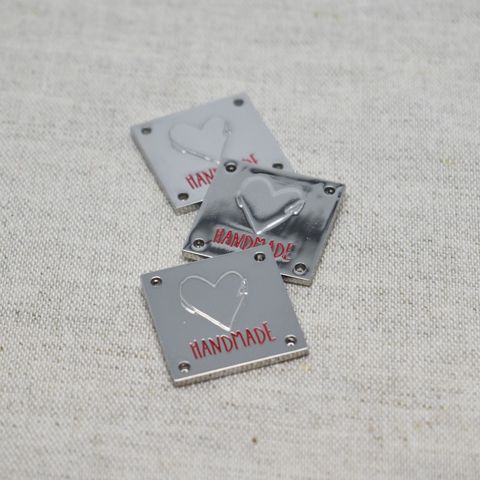Metal tag, Handmade, 20x20 mm