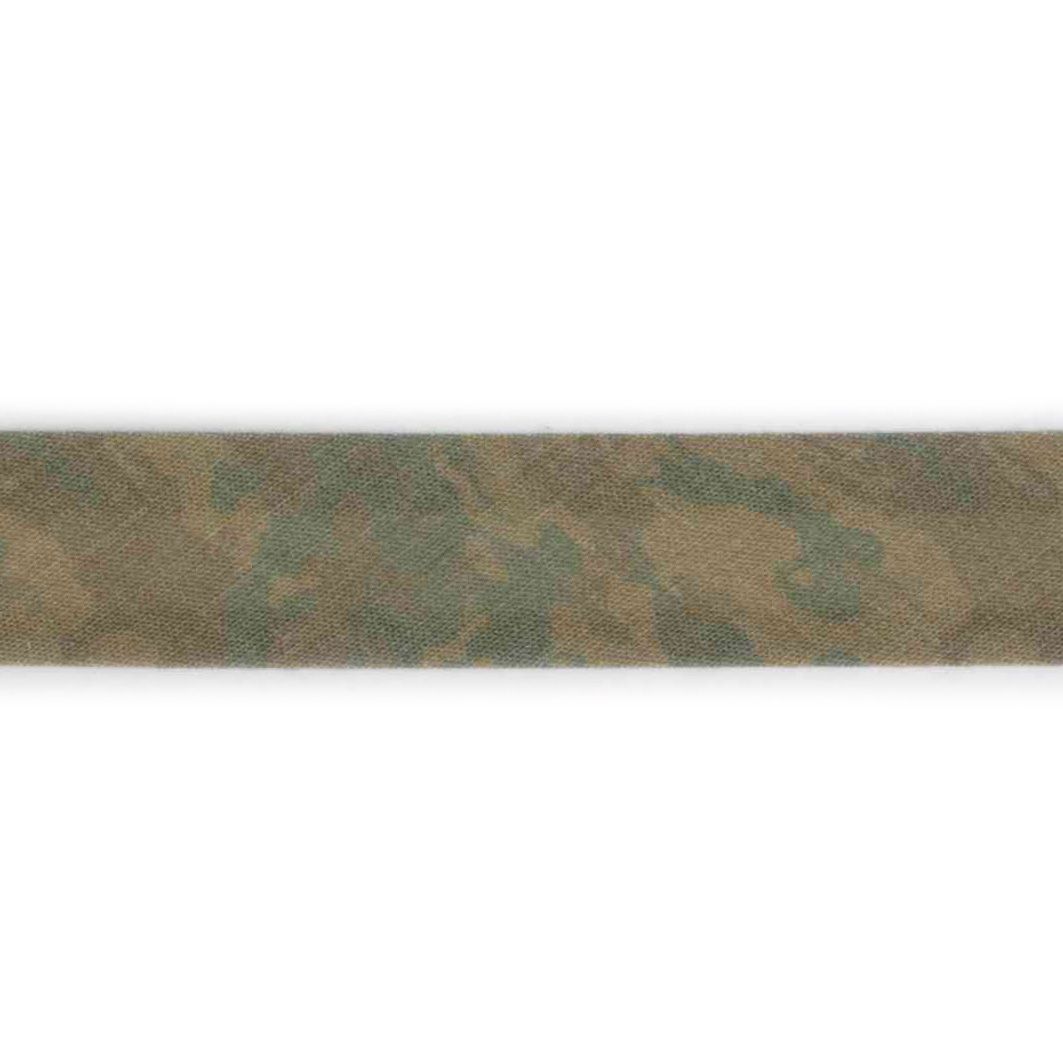 Skråbånd med camouflage print, grøn 