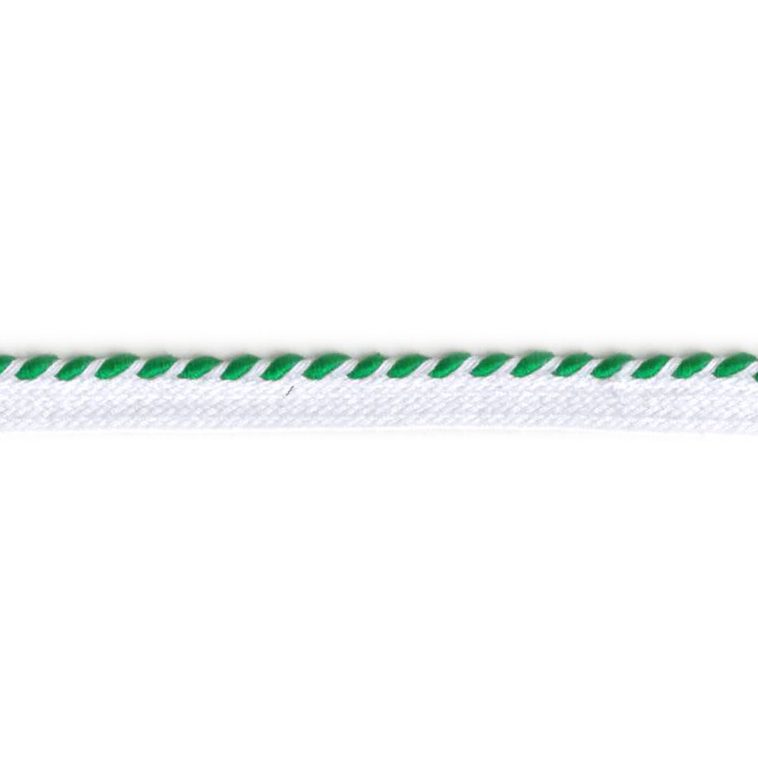 2 farvet piping bånd, hvid/grøn