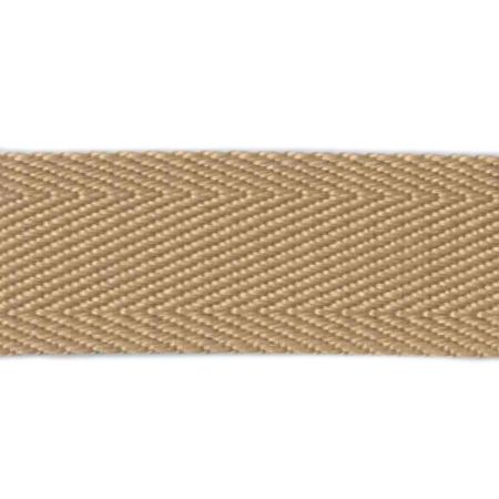 Taskebånd Herringbone, 38 mm, beige