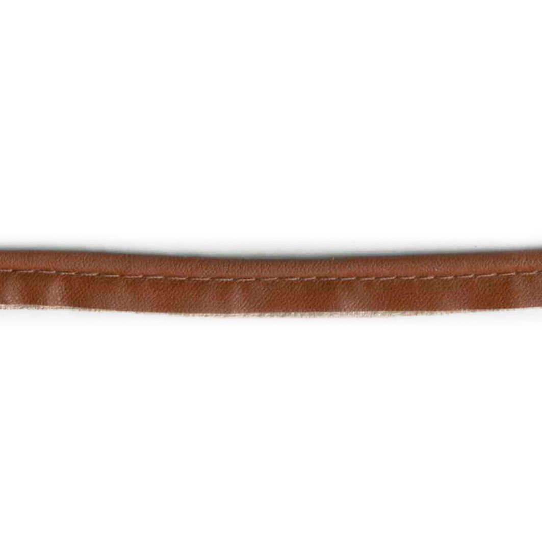 Læder (imiteret) piping, brun 