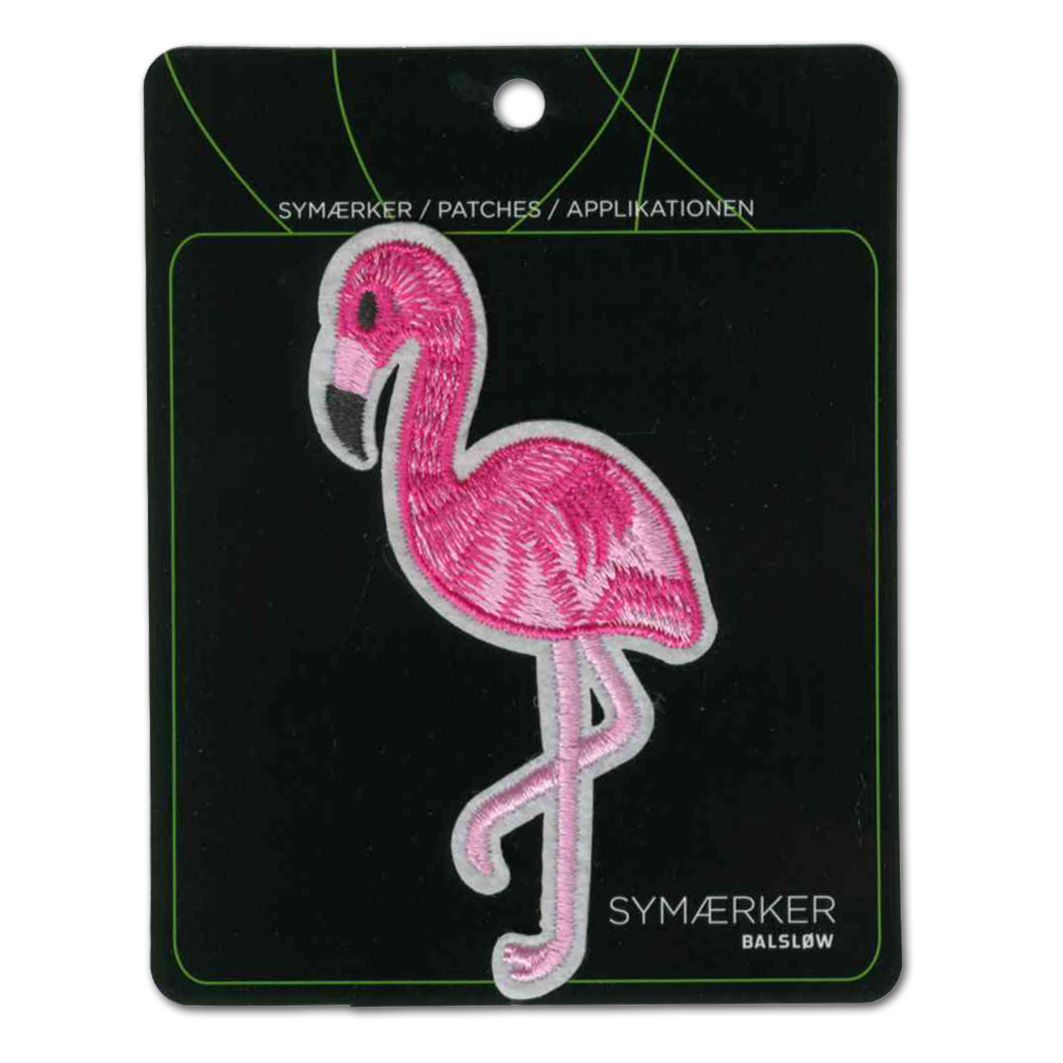 Strygemærke flamingo, 55x100 mm